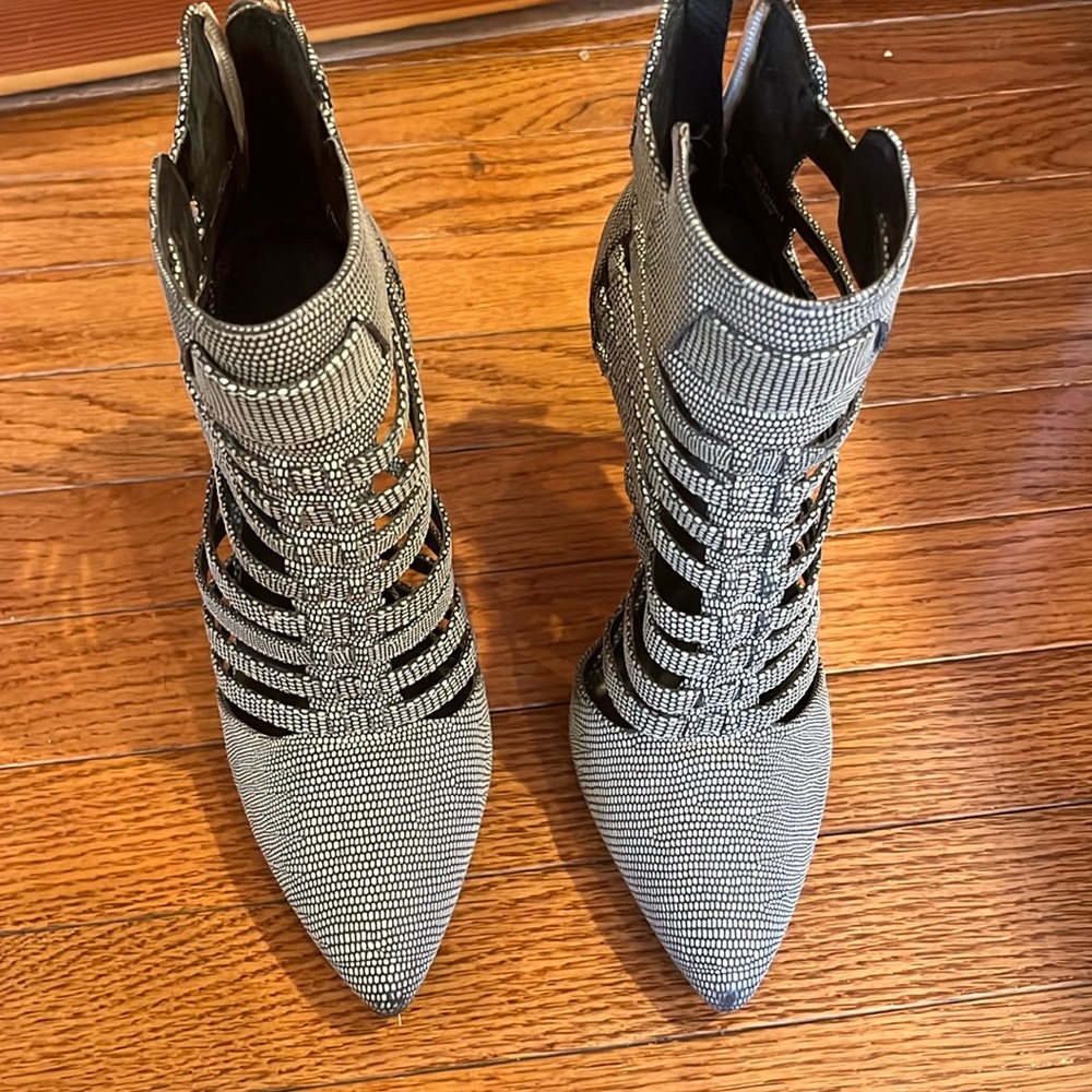 Snakeskin Boot length heels